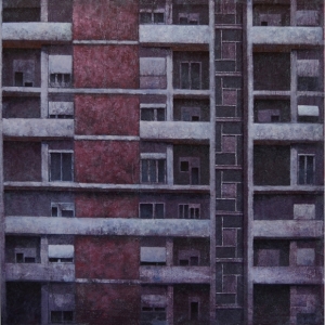 Struttura urbana 100x100cm olio su tela 2016