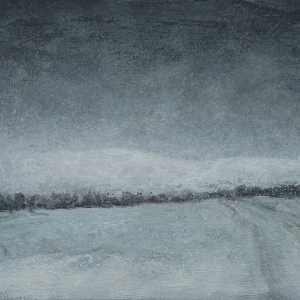 Snow landscape, 50x70cm, mixed technique, 2021