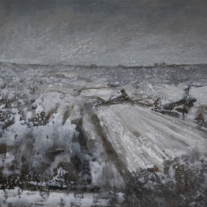 Snow landscape, 50x70cm, mixed technique, 2021