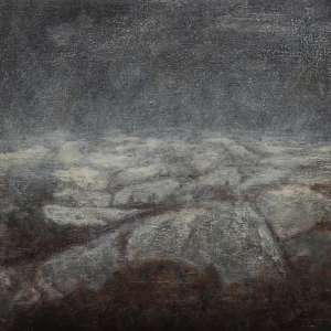 Snow landscape, 50x70cm, mixed technique, 2020